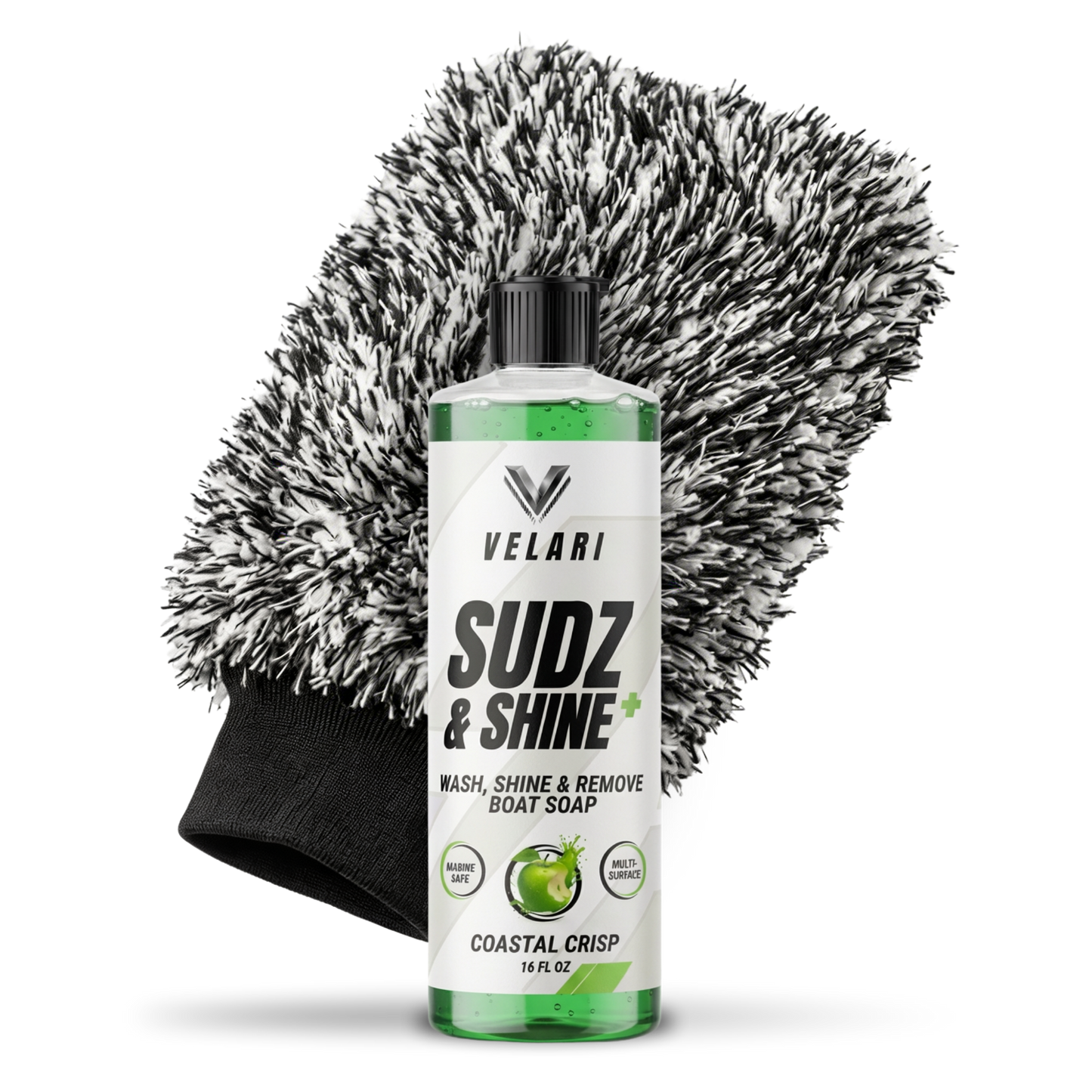 velari exterior boat cleaning kit sudz and shine soap with microfiber wash mitt