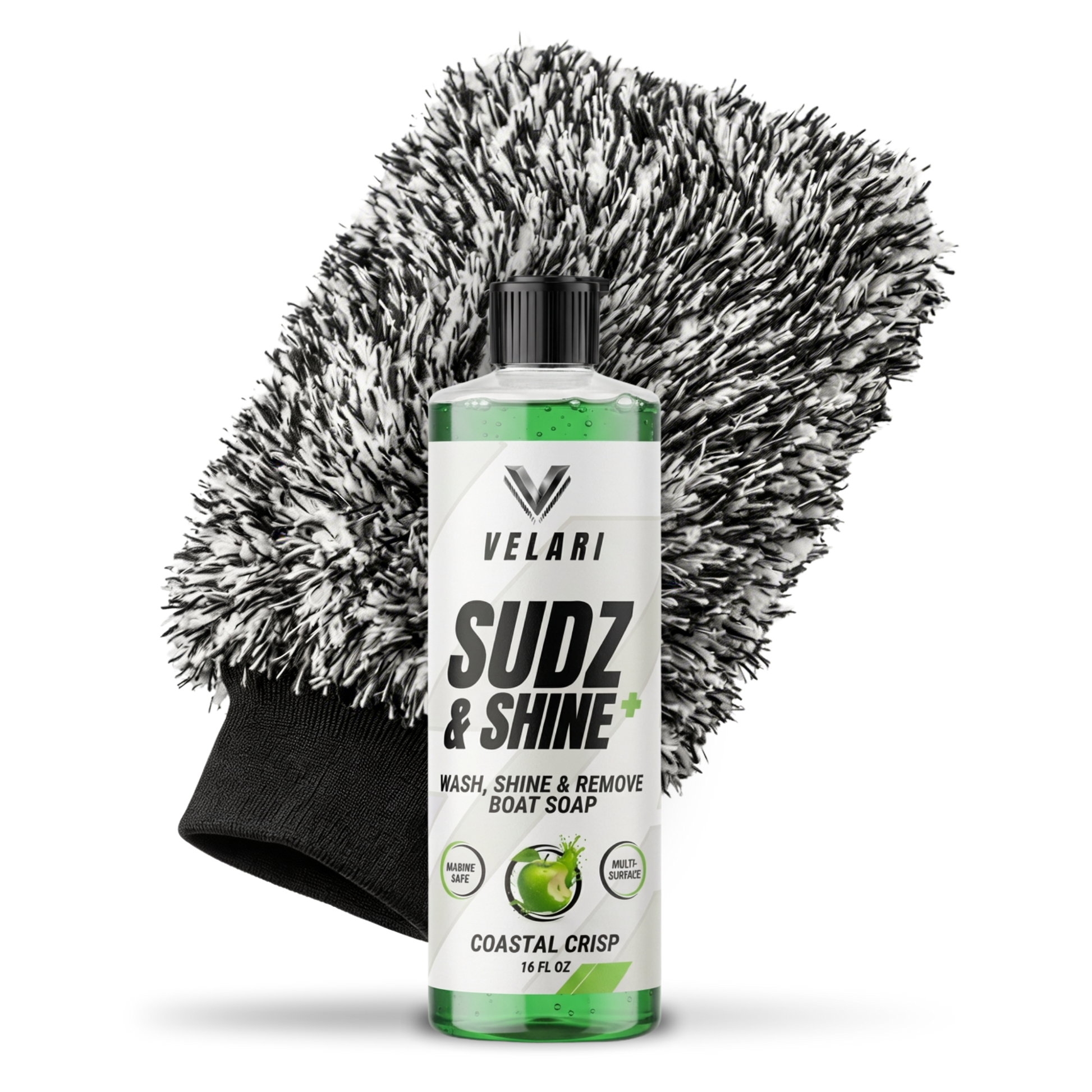 velari exterior boat cleaning kit sudz and shine soap with microfiber wash mitt