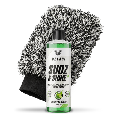 velari exterior boat cleaning kit sudz and shine soap with microfiber wash mitt