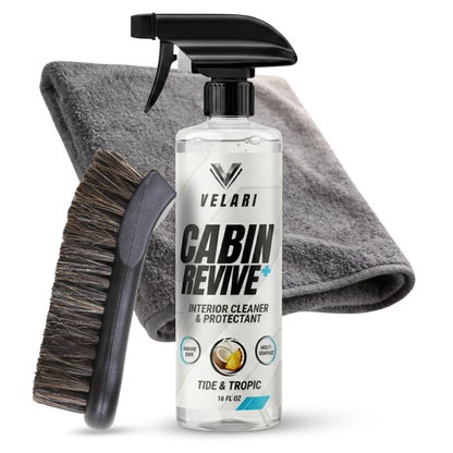 velari interior care kit cabin revive cleaner microfiber towel and detailing brush