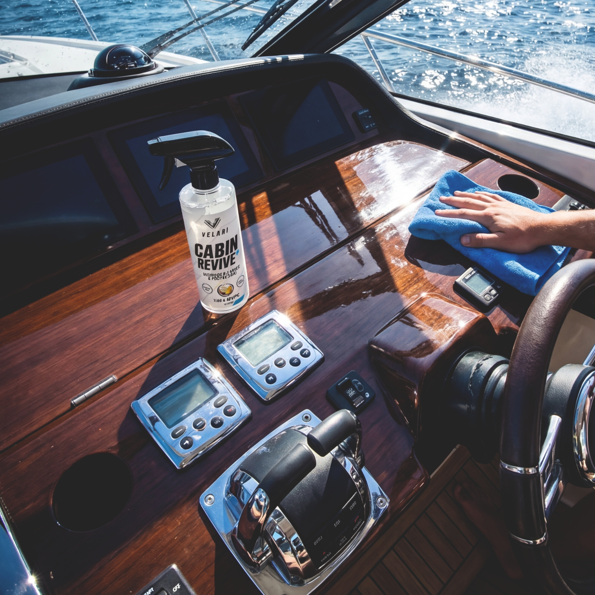velari interior cleaning kit cabin revive used inside boat cockpit console