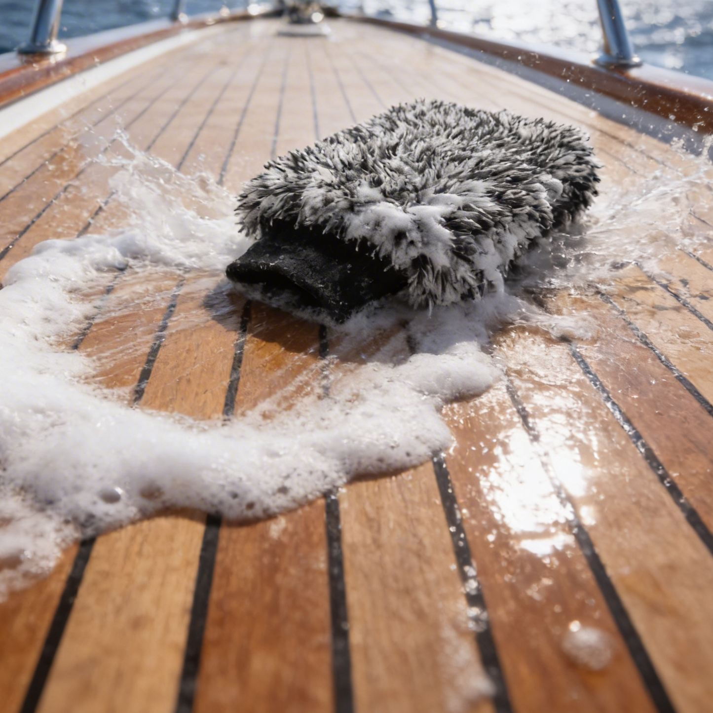 velari boat wash mitt cleaning teak deck