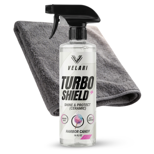 velari turbo shield ceramic detail spray with microfiber towel boat shine and protect kit