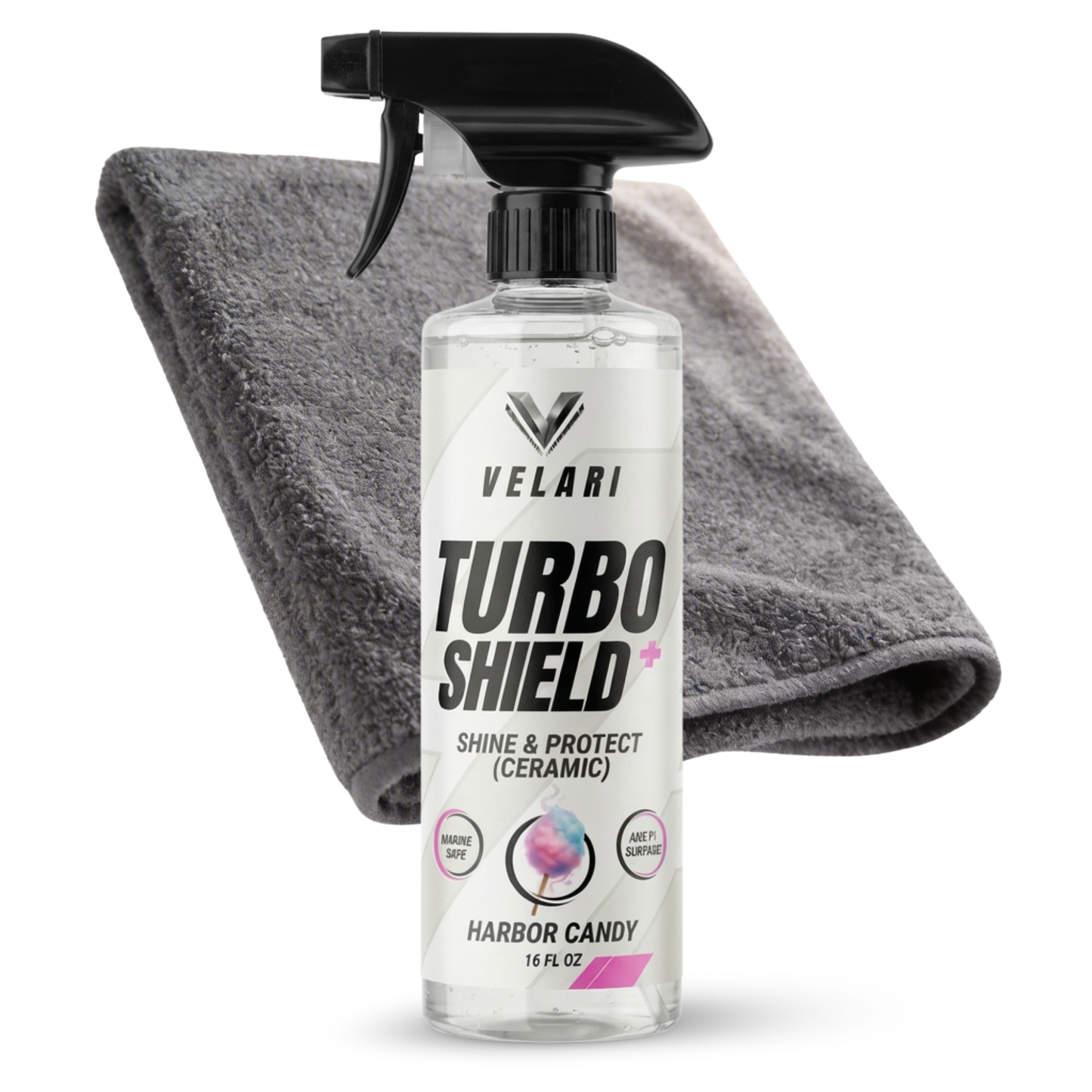 velari turbo shield ceramic detail spray with microfiber towel boat shine and protect kit