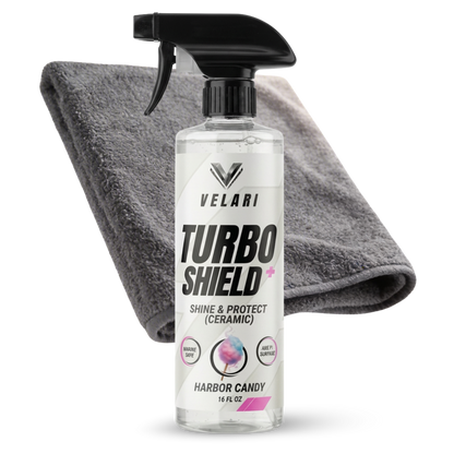 velari turbo shield ceramic detail spray with microfiber towel boat shine and protect kit
