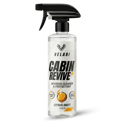 velari cabin revive interior cleaner tide and tropic scent bottle